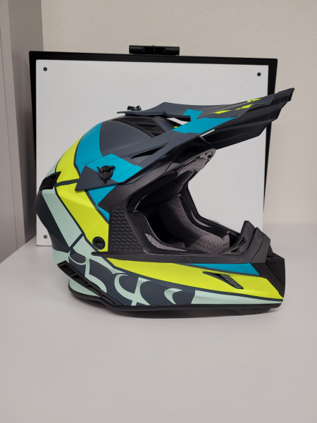 IXS Motocrosshelm iXS 1892.0 mattblau-limette Gr. M