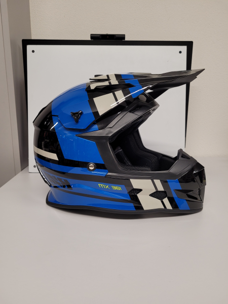 IXS Motocrosshelm iXS 3612.3 schwarz/blau/gelb/grau